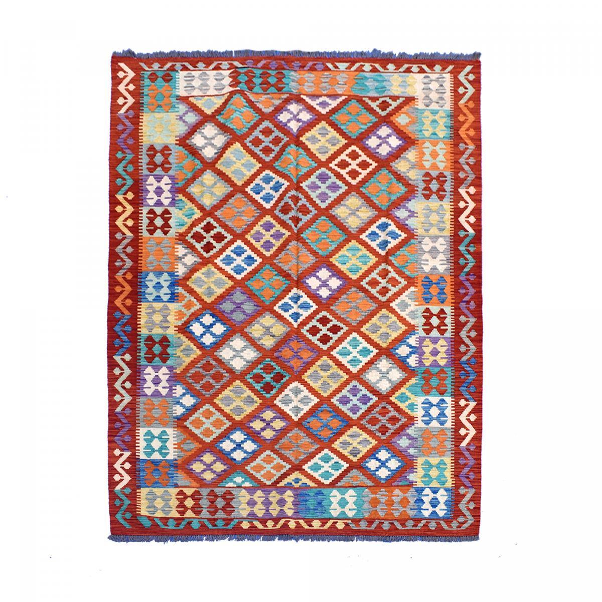 Authentique tapis d'orient kilim tissé à la main