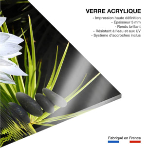 Tableau fleur de lotus et galets Tableau plexiglas