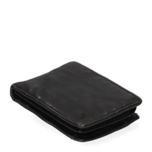Portafoglio da uomo in vera pelle - Modello False - Casual - 12.0 x 9.0 x 2.0 cm