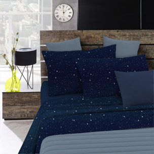 COMPLETO LETTO FASHION MADE IN ITALY MICROFIBRA-STARS PIAZZA E MEZZA