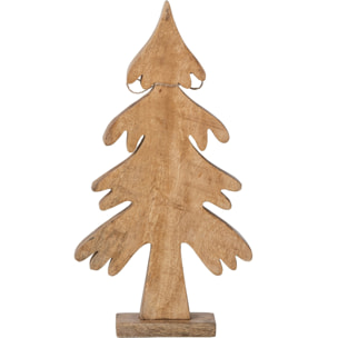 J-Line Pin nœud - bois de manguier - naturel/turquoise - medium