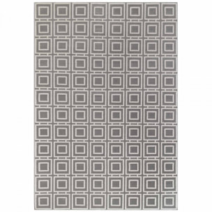 Tapis salon motif géométrique, design graphique et original, confort