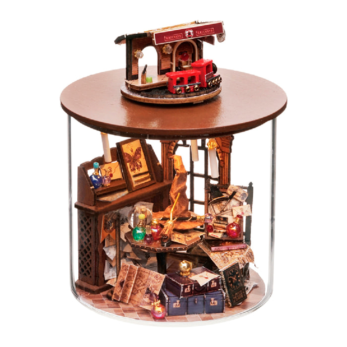 Colección Botellas de Ensueño, Tiempo Mágico. Maqueta 3D realista con gran detalle y luces led.