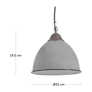 Kave Home - Lampada da soffitto Neus in metallo finitura grigia