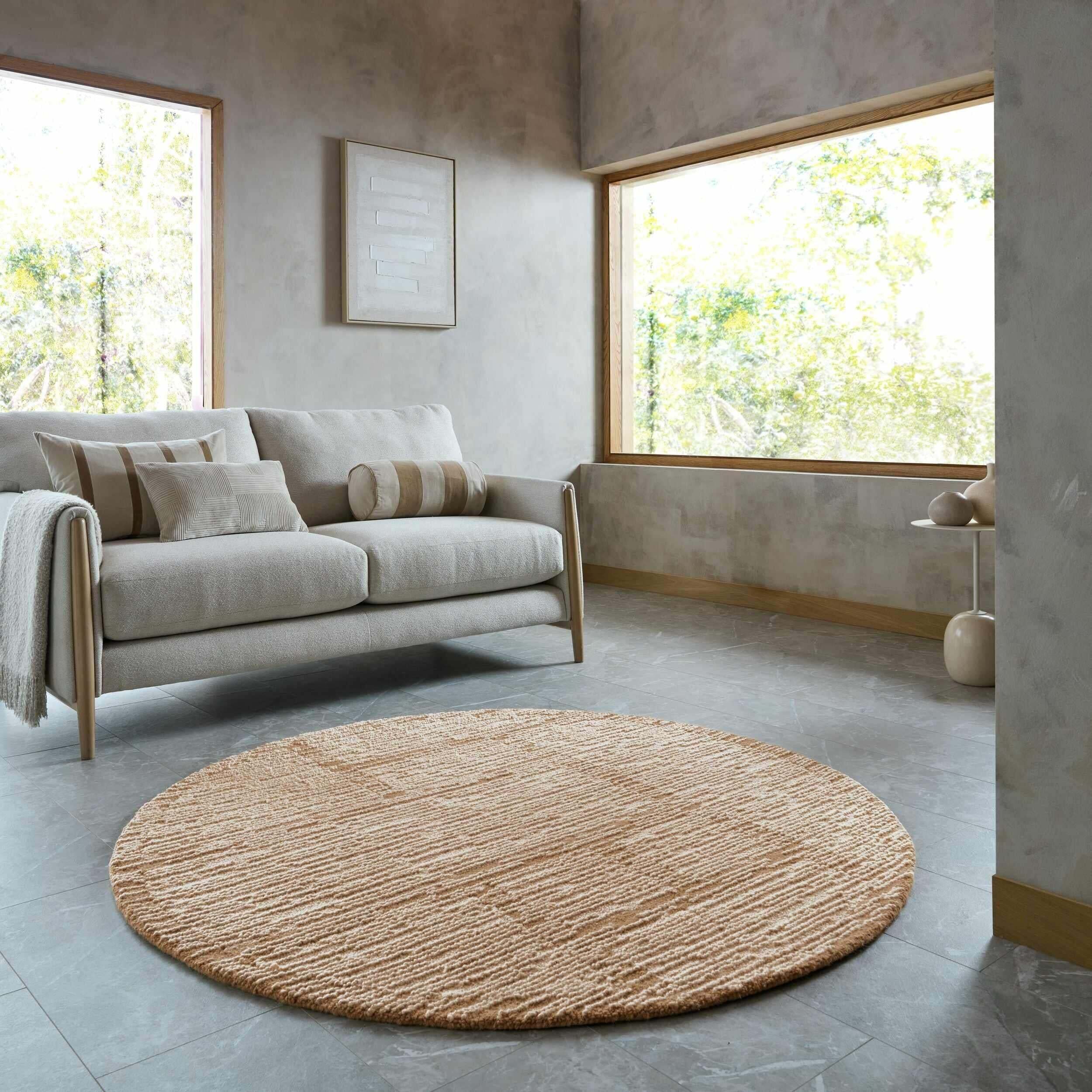 Tapis en laine rond HARRIS MODULA