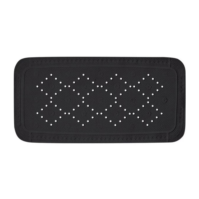 Tapis de baignoire PVC ALASKA 71x36cm Noir Spirella