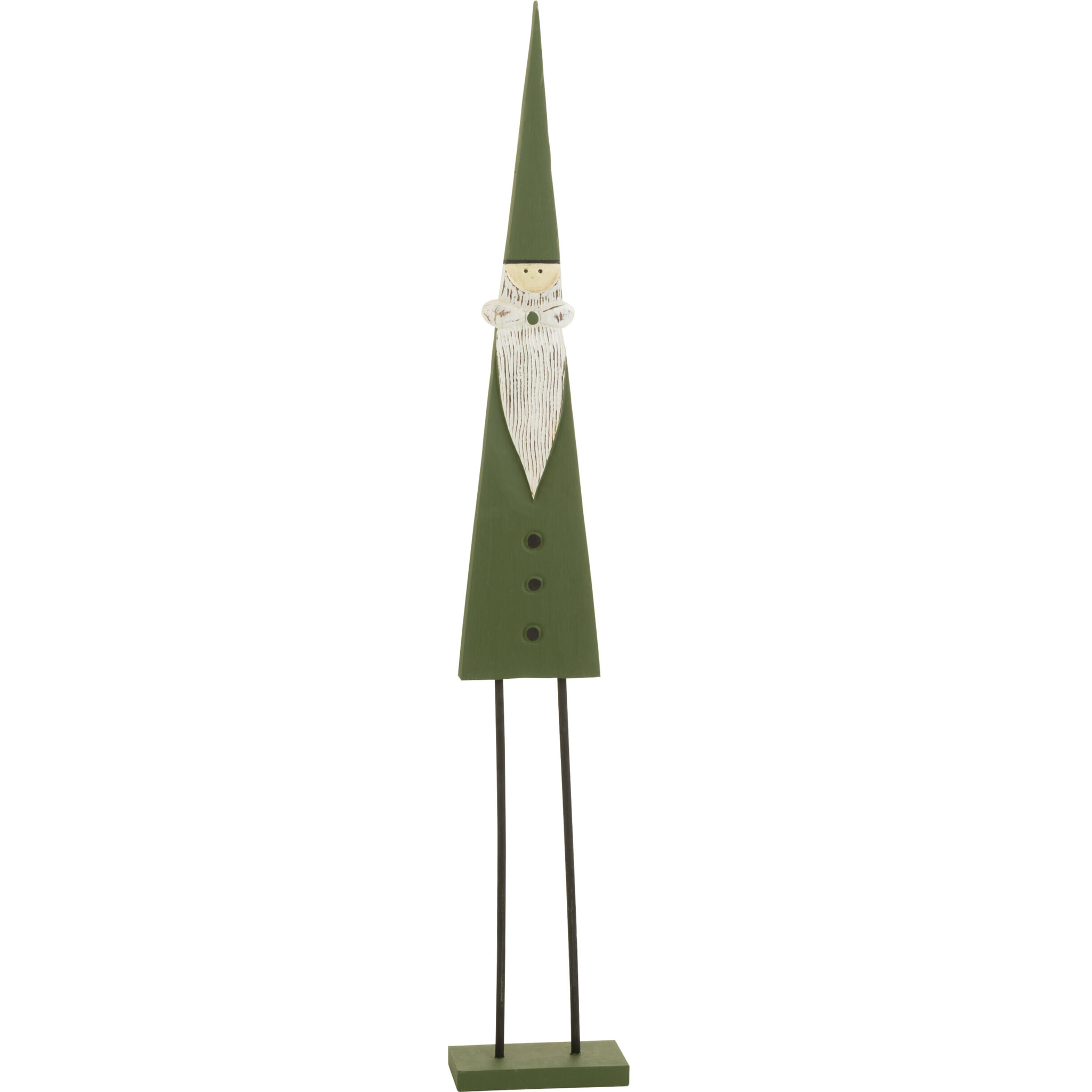 J-Line figurine Père Noël Sur Pied - bois - vert - large