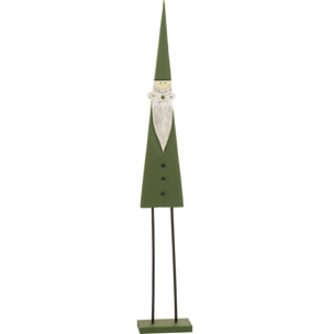 J-Line figurine Père Noël Sur Pied - bois - vert - large
