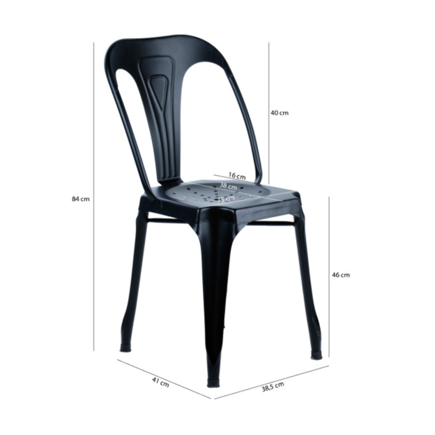 Chaise vintage en métal style industriel - STEAL