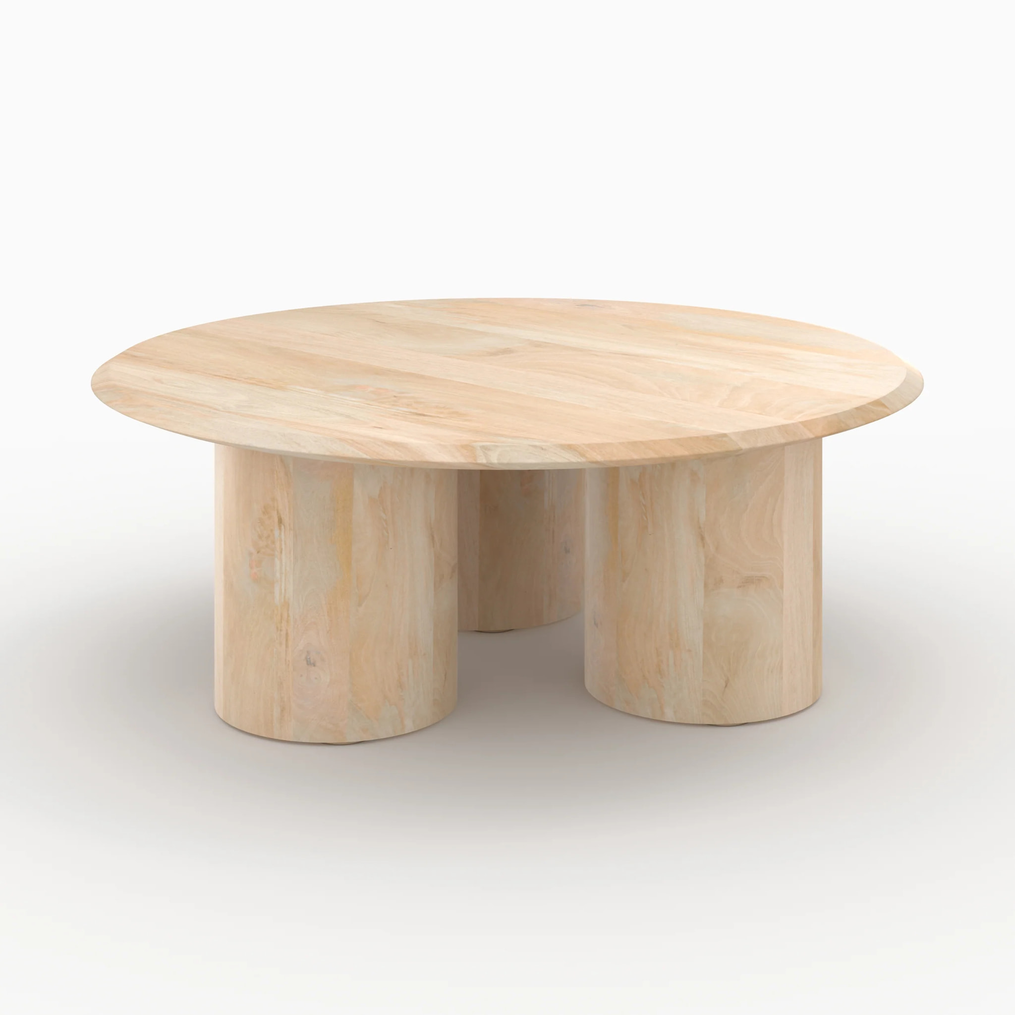 Table basse ronde en bois de manguier D90 cm - Sacha