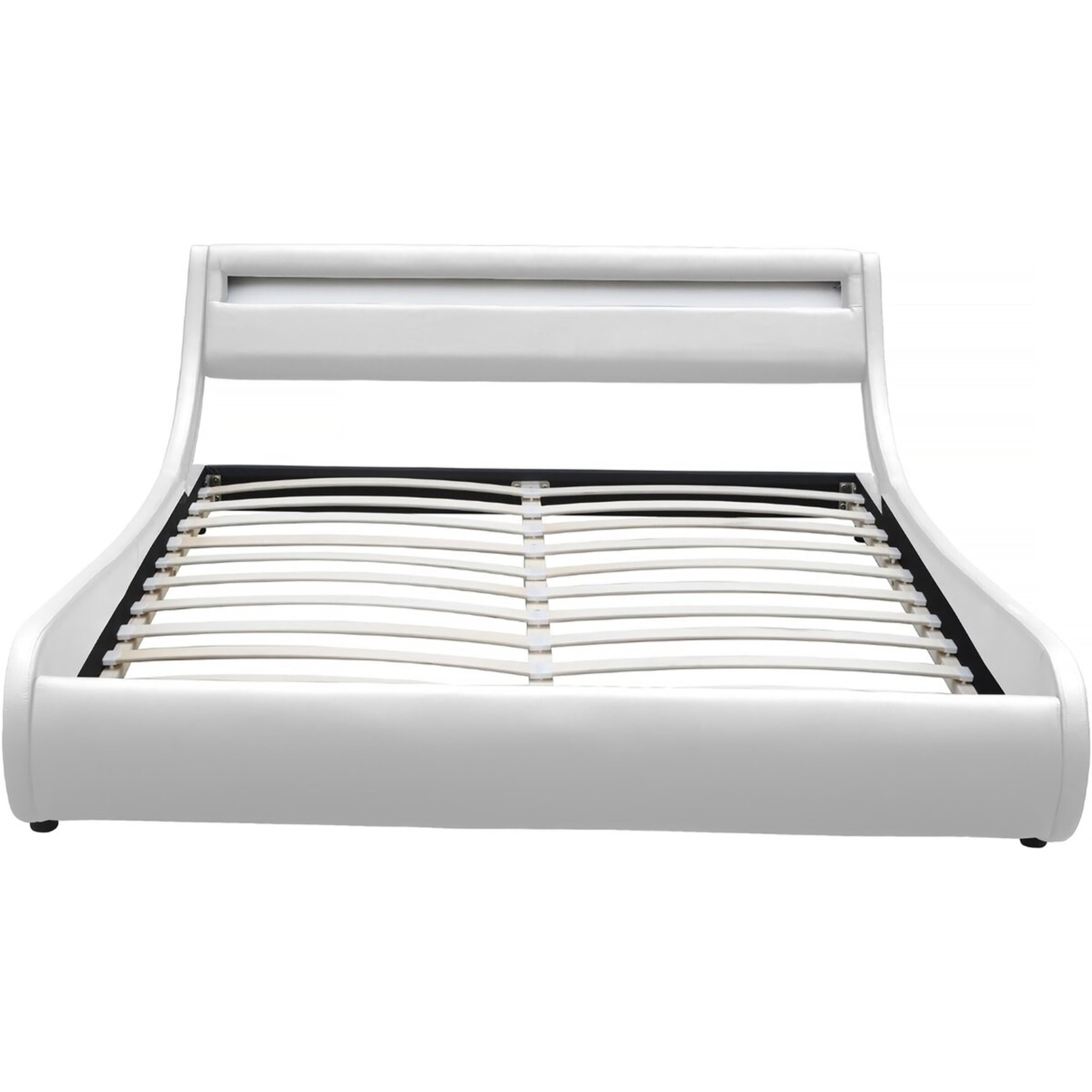 Lit LED "Natacha" - 140 x 190 cm - Blanc