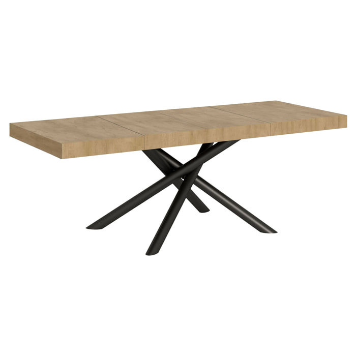 Table extensible 90x160/264 cm Famas Premium Chêne Nature cadre Anthracite