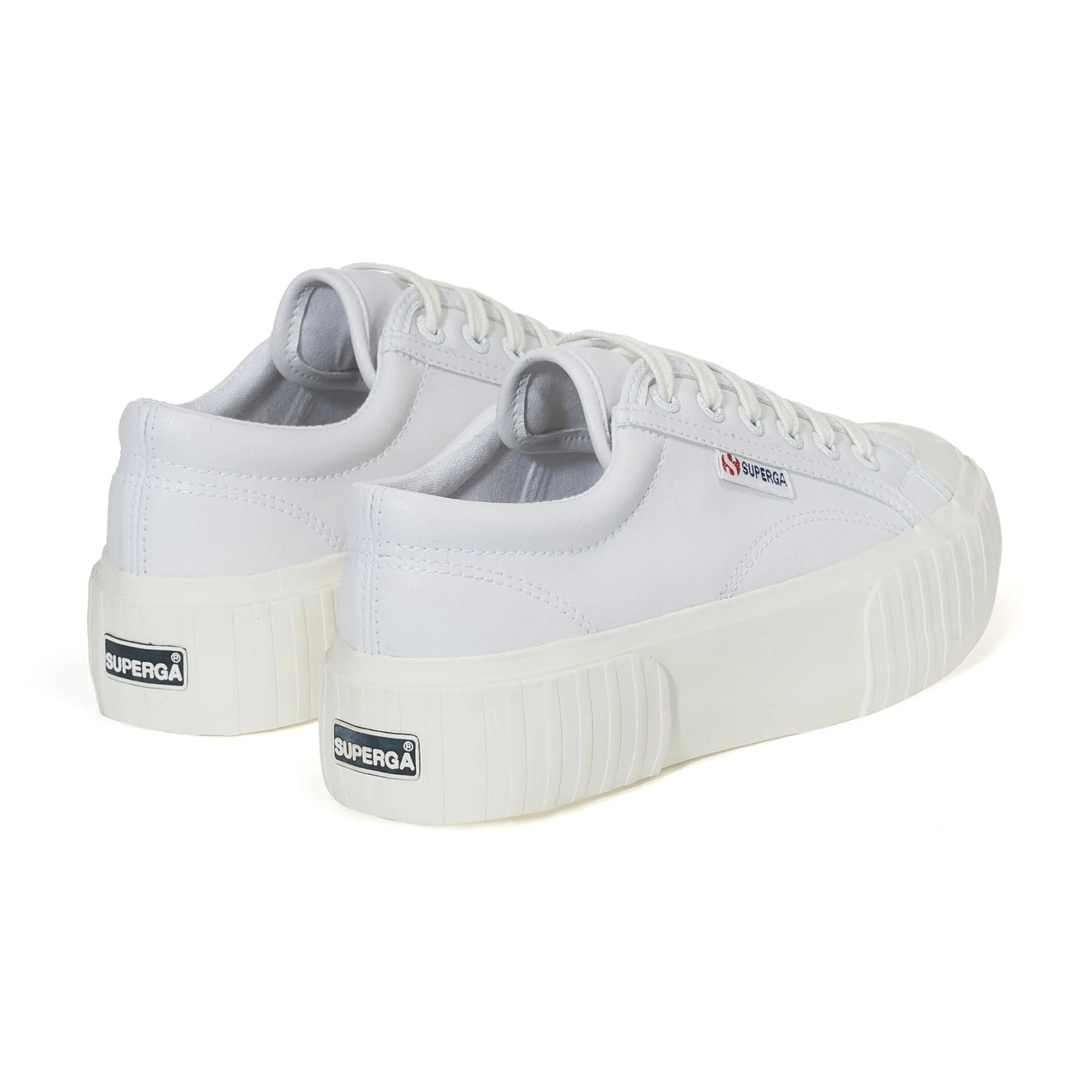 Superga - Sneakers Donna Bianco - 2631 Stripe Platform Vegan Material