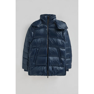 Chaqueta de plumas Ofelia azul marino con logo Polo Club