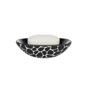 Porte savon Céramique DARWIN PEBBLE Noir Spirella