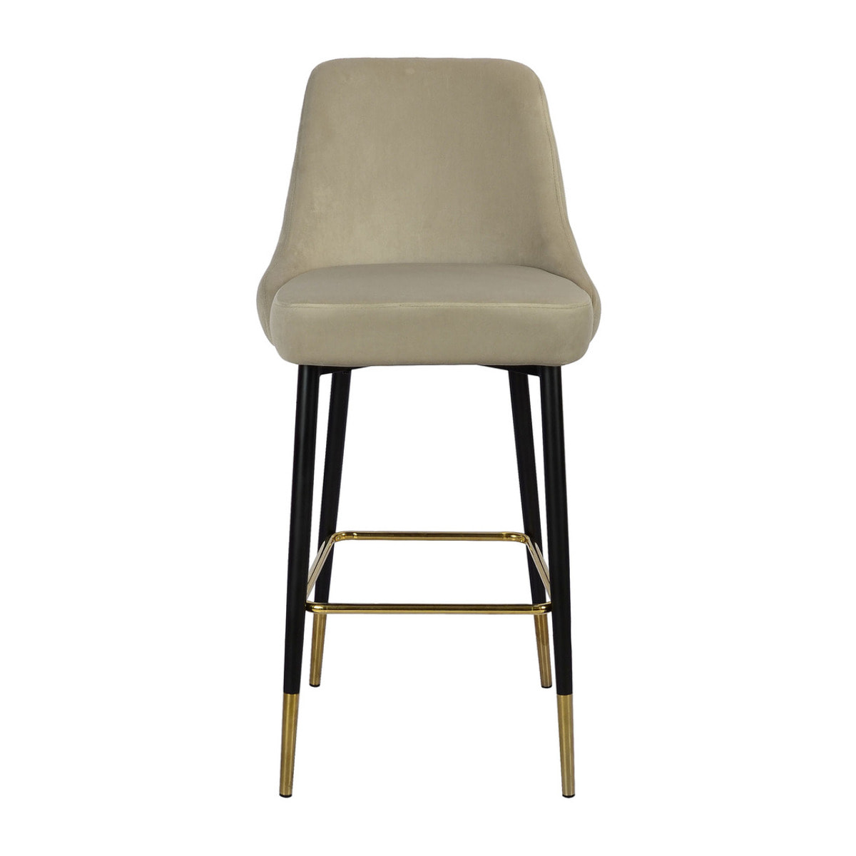 Sgabello da bar Mojo 100 in velluto Taupe
