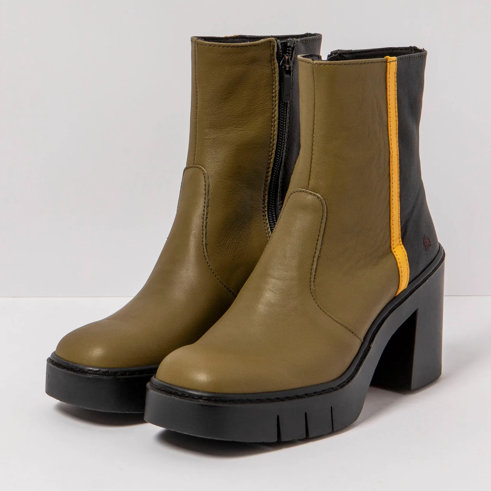 Botines con tacón 1974 NAPPA BRONZE-YELLOW/BERNA color Bronze-yellow