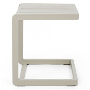 Set di 2 tavolini rettangolari KONNOR in alluminio bianco KONNOR in alluminio beige