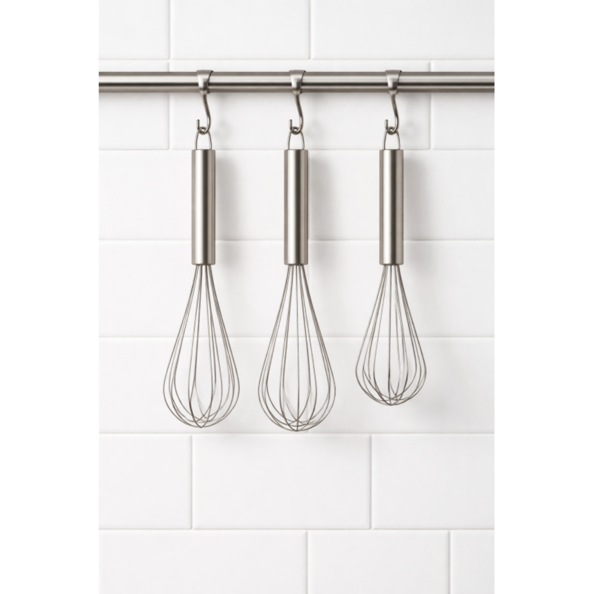 Lot de 3 fouets de cuisine en inox MSV