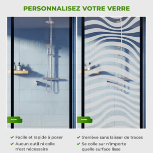 Film Fenêtre Anti Regard Occultant - ILLUSION OPTIQUE 1 - Stickers Autocollant Brise-Vue pour Vitre & Porte de Douche