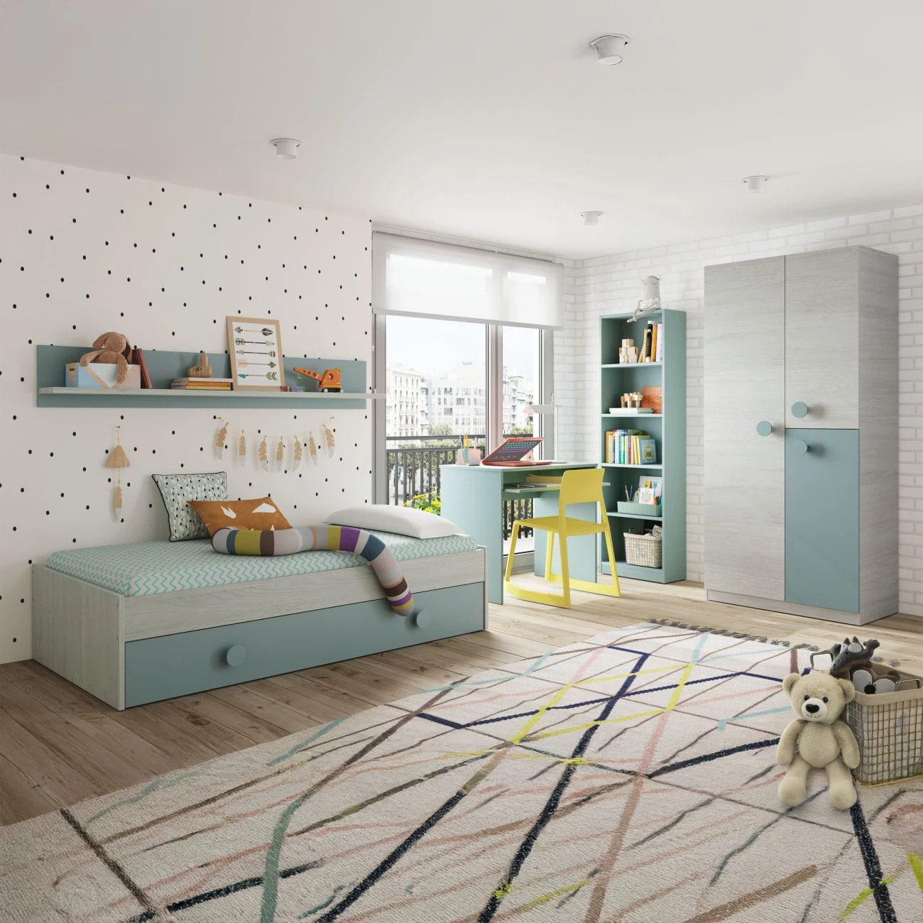 Estantería juvenil Smile Verde Aqua