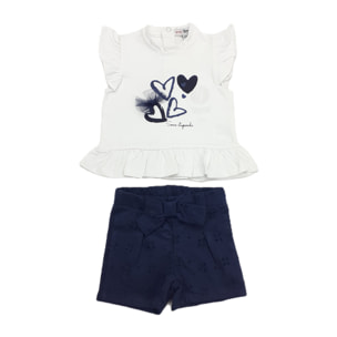 COMPLETO 2PZ TSHIRT E SHORT SANGALLO