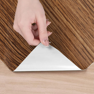 Rouleau revêtement adhésif vinyle au mètre - Sticker lavable Cuisine Meuble Armoire Porte - BOIS CHOCOLAT