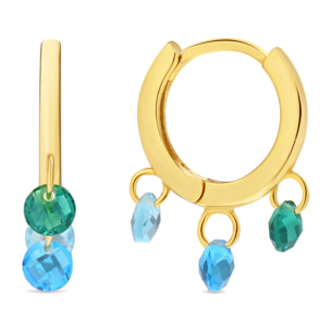 Pendientes Seinti acabado oro amarillo 18k