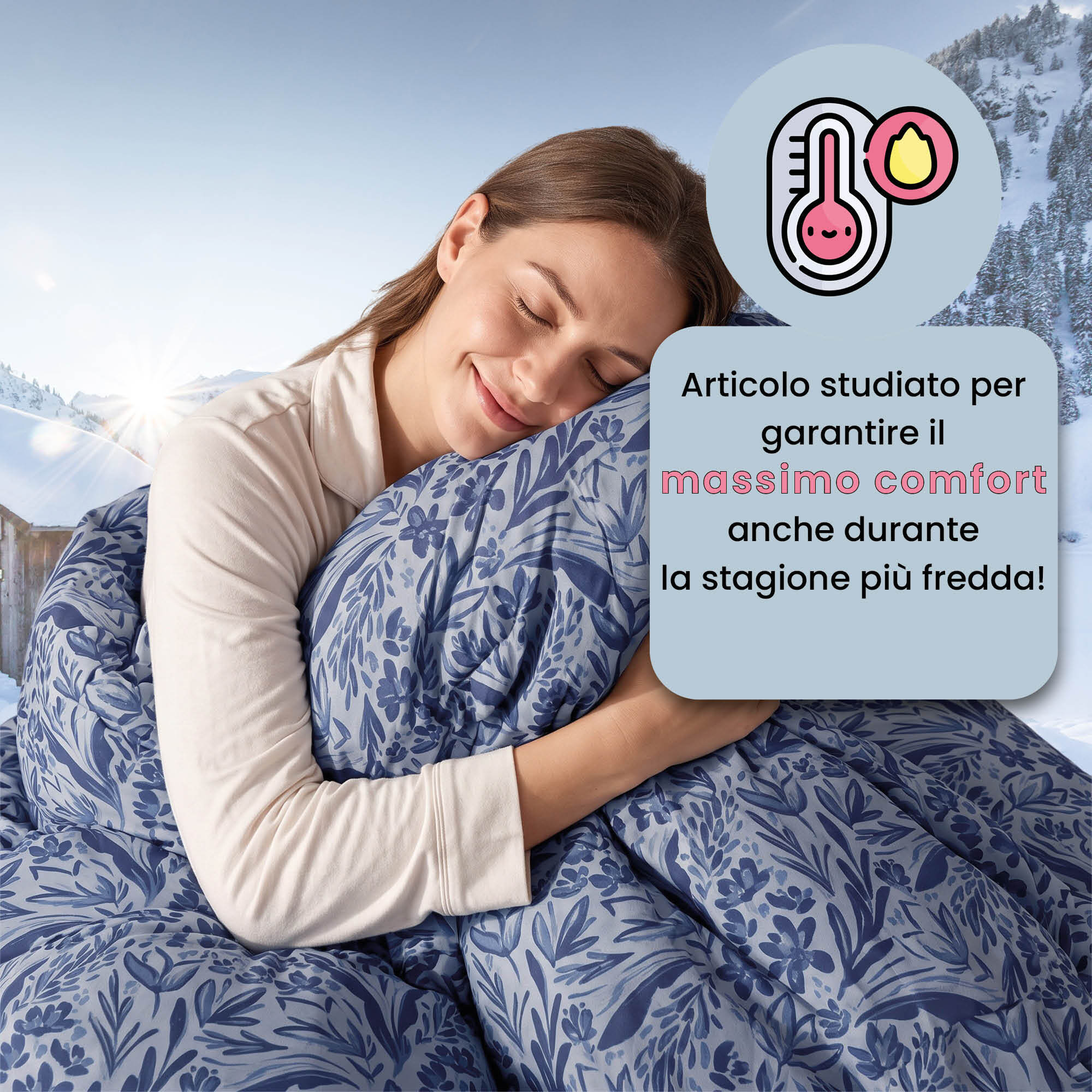 TRAPUNTA INVERNALE KARMA - 300 gr - 100% Microfibra - Made in Italy
