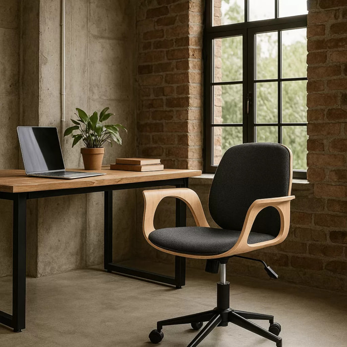 Chaise de bureau pivotante Patron peuplier Kare Design