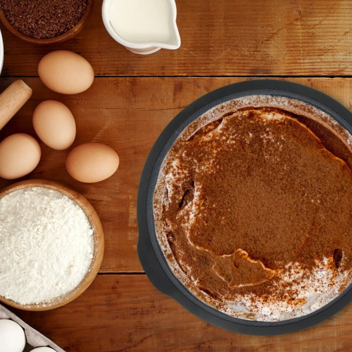Lot de 2 moules à gâteaux 25/25 cm en silicone fibre de verre Silicone fibre de verre Silicone fibre de verre Zenker  Silicone fibre de verre