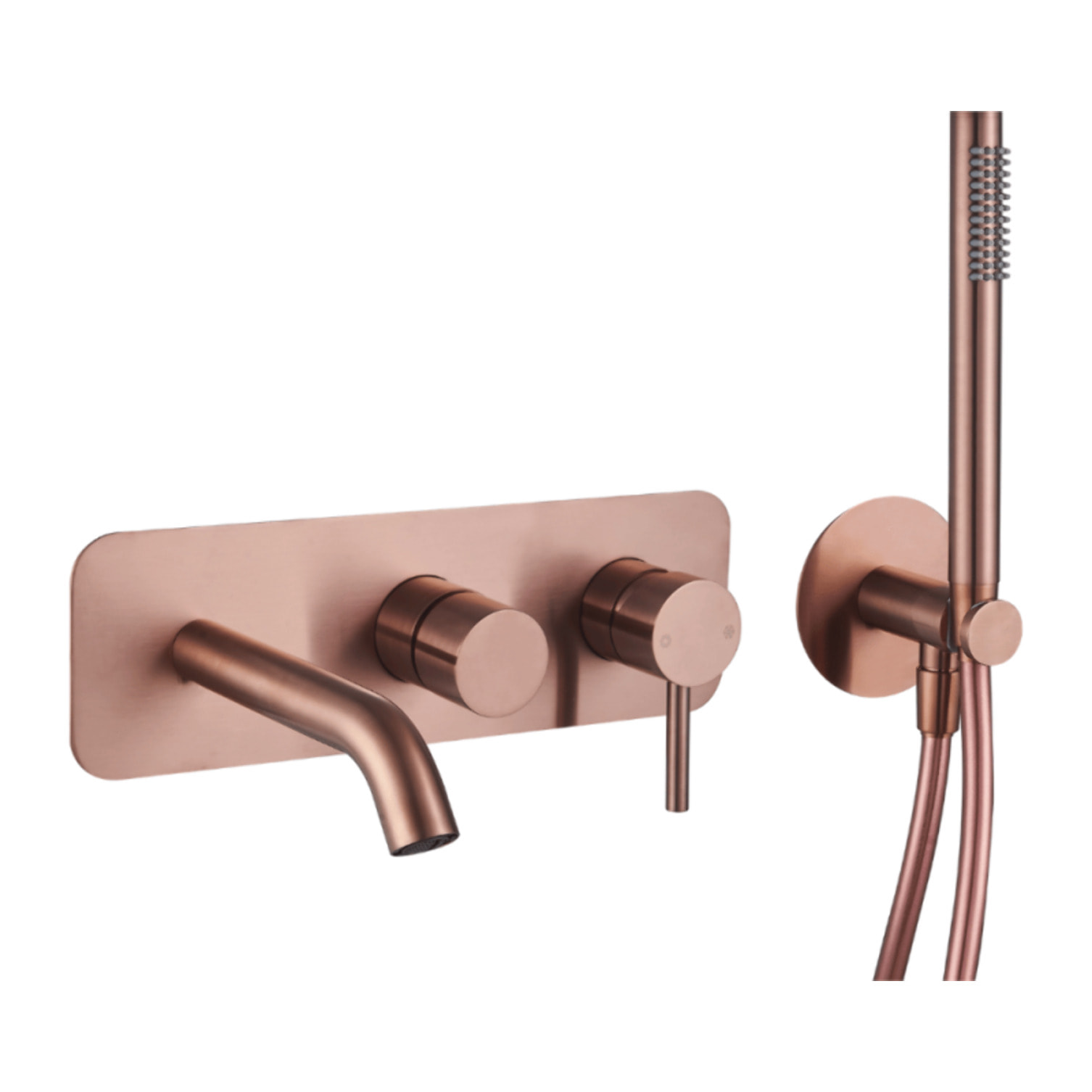 Mitigeur bain douche mécanique mural + douchette 1 jet + corps encastré PAINI Ortence bronze cuivre