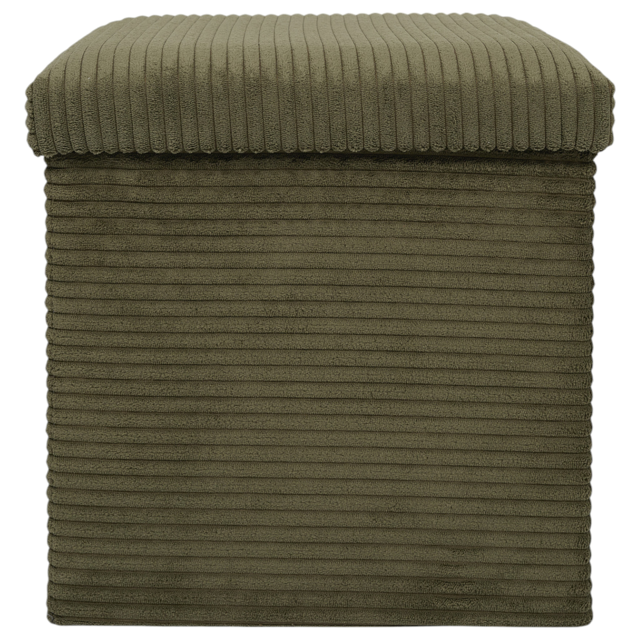 Coffre Pouf Pliable Cotele Scott Vert