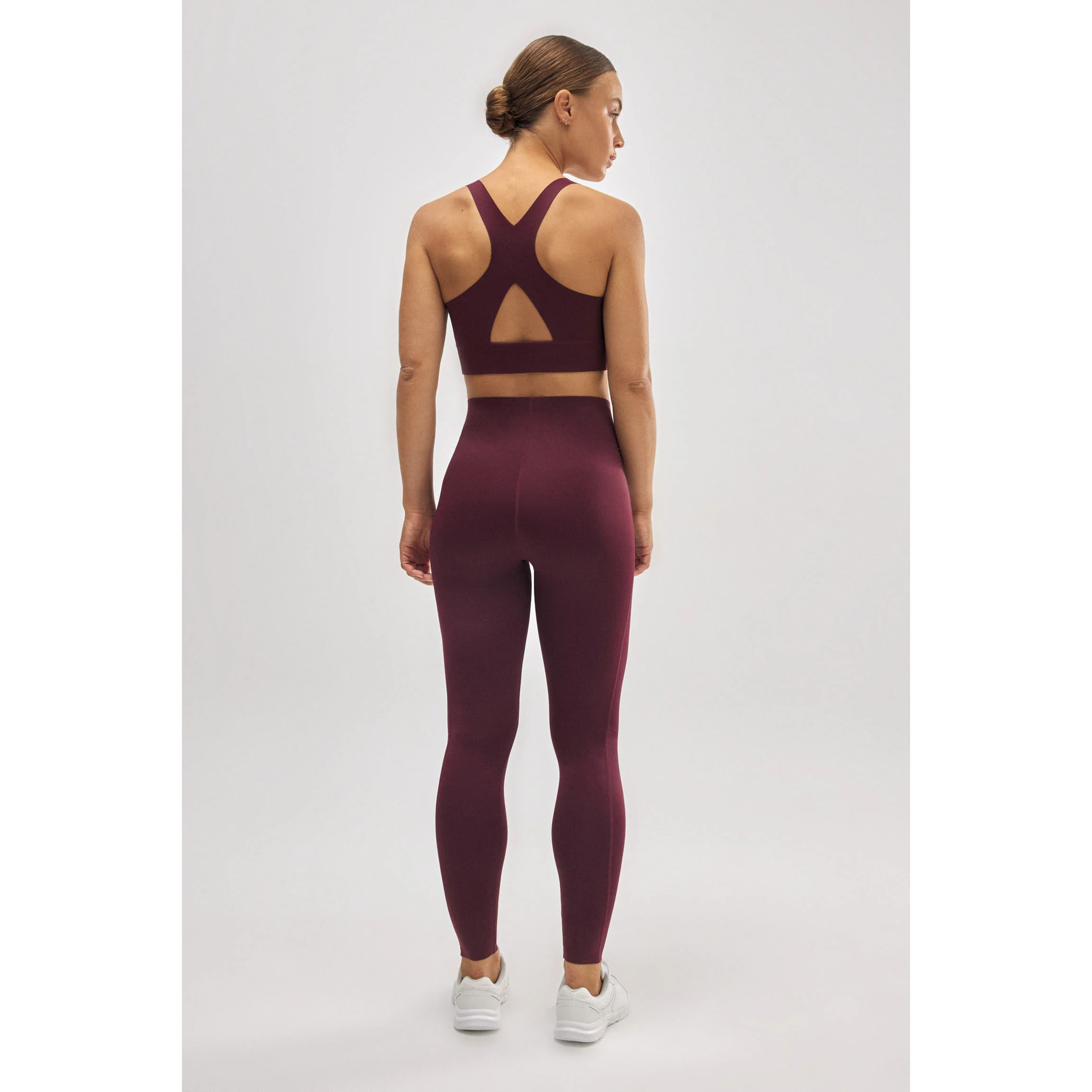 Reggiseno sportivo compressivo bordeaux