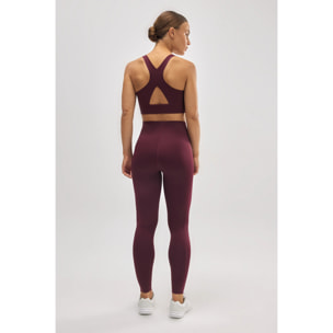 Reggiseno sportivo compressivo bordeaux