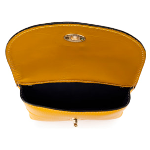 Aquilonia borsa a mano donna. Pelle autentica finitura Dollaro.