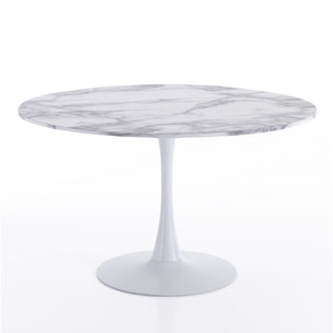 Tomasucci Table ronde KYOTO 120 WHITE MARBLE