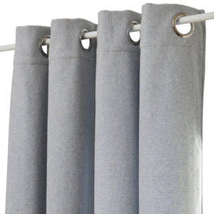 Rideau isolant Kys bleu minéral 140x260cm