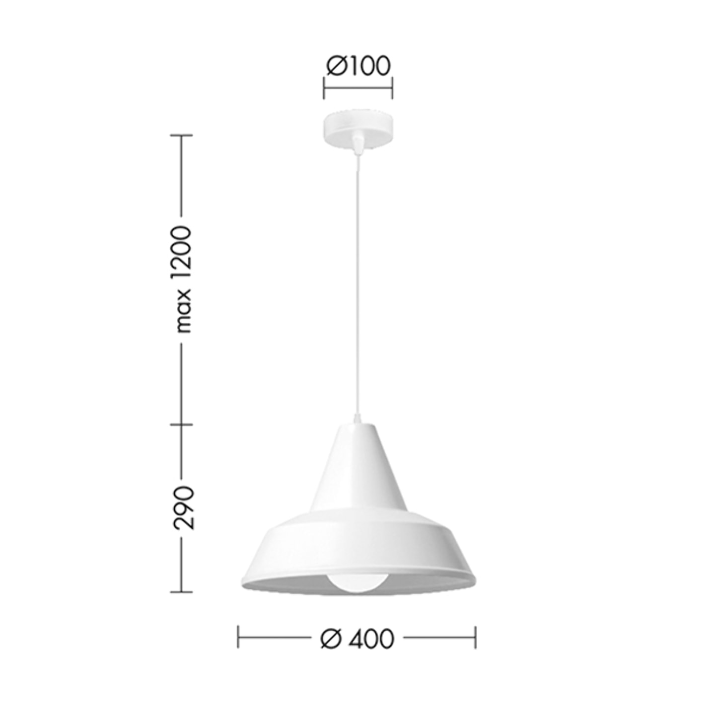 UMA Lampada a sospensione Bianco