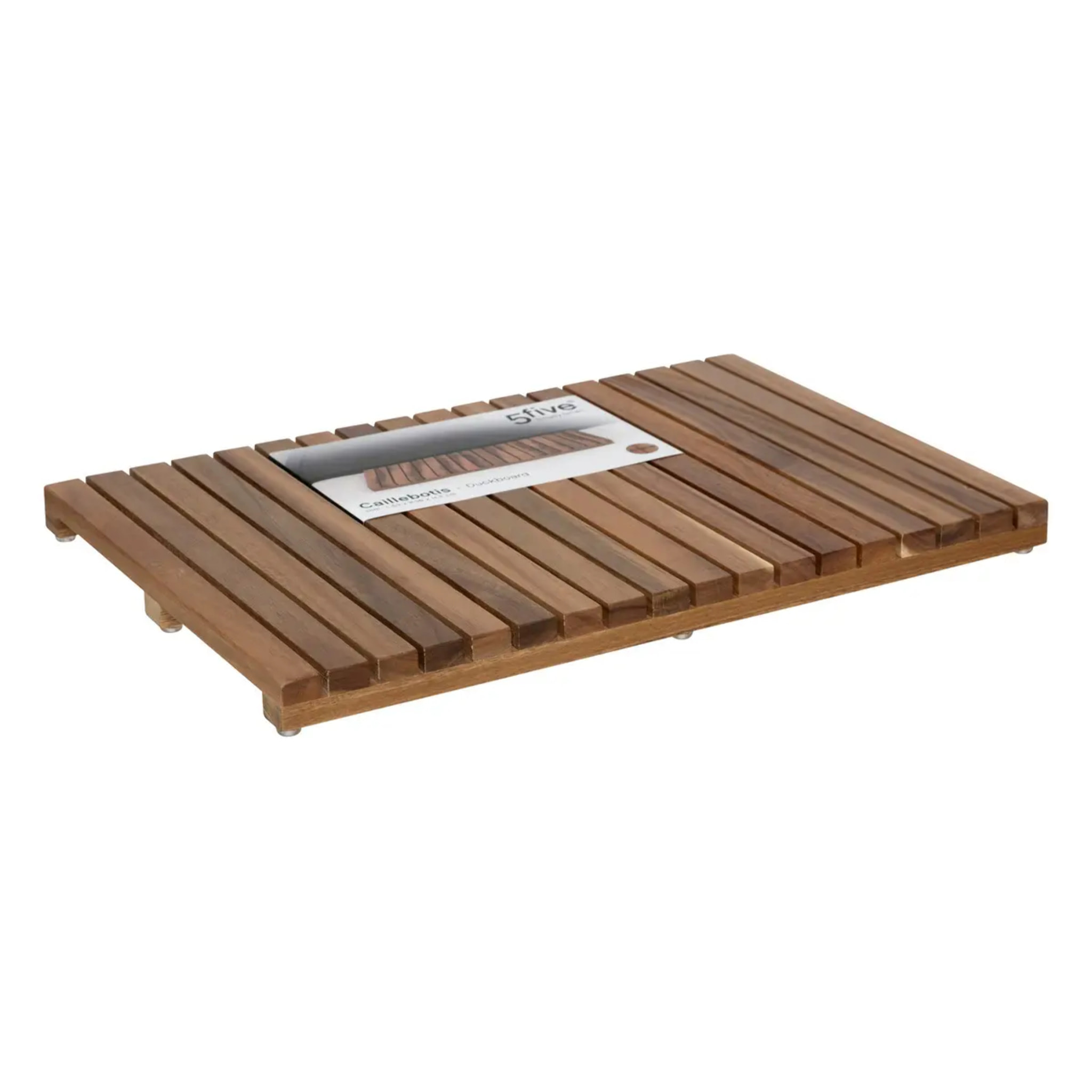 Tapis de bain caillebotis "Blackacia" 53x36cm en acacia