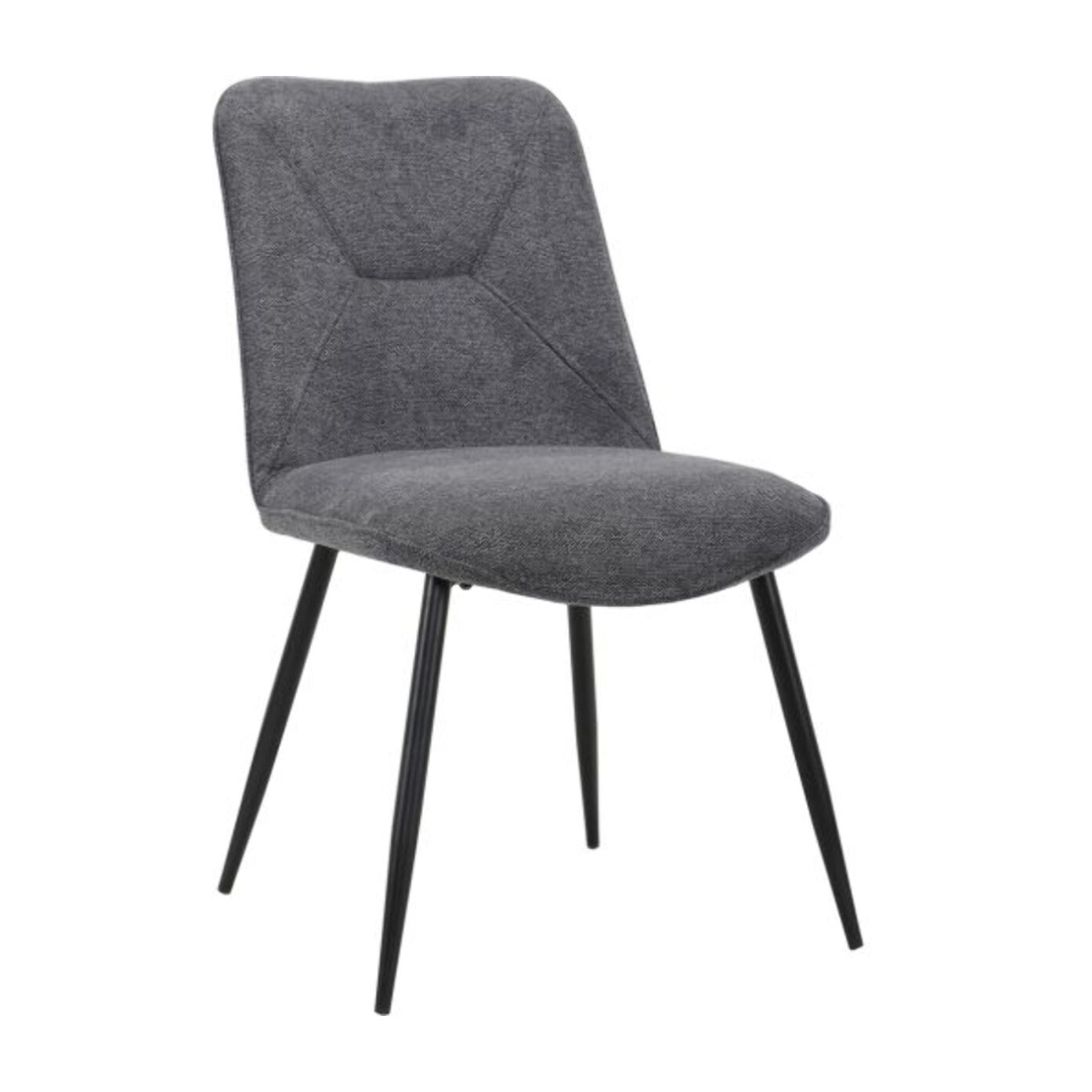 Chaise en tissu avec pieds fins en métal - PERRINE