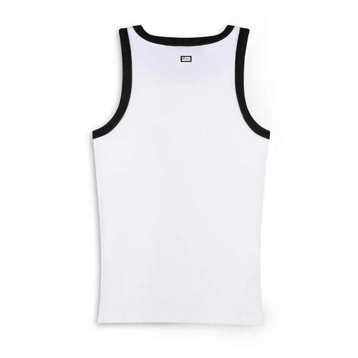 Camiseta de Tirantes Rib Tank Blanco / Negro D.Franklin