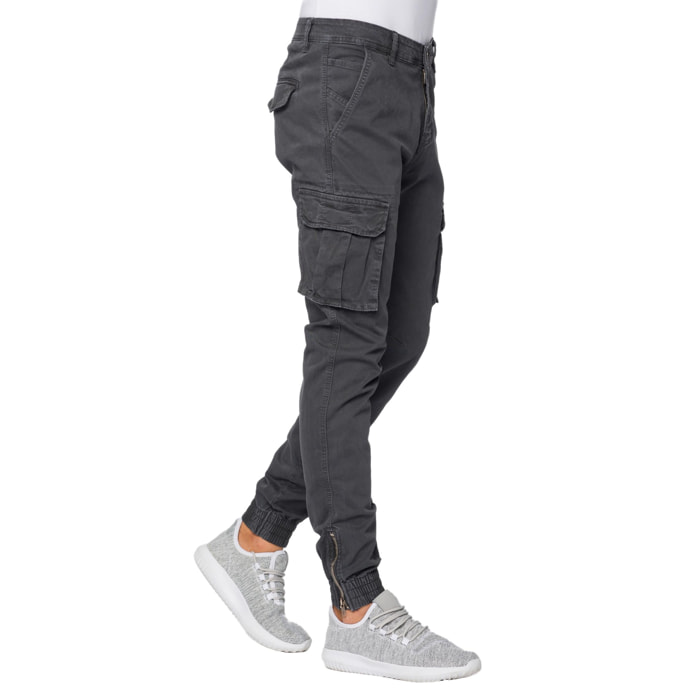 Pantalone Hot Buttered Pioneer con tasconi Grigio Scuro