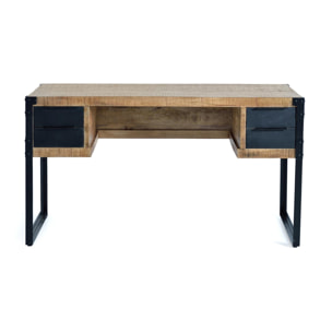 Escritorio de Madera de Mango 135 Cm Estilo Industrial Moderno