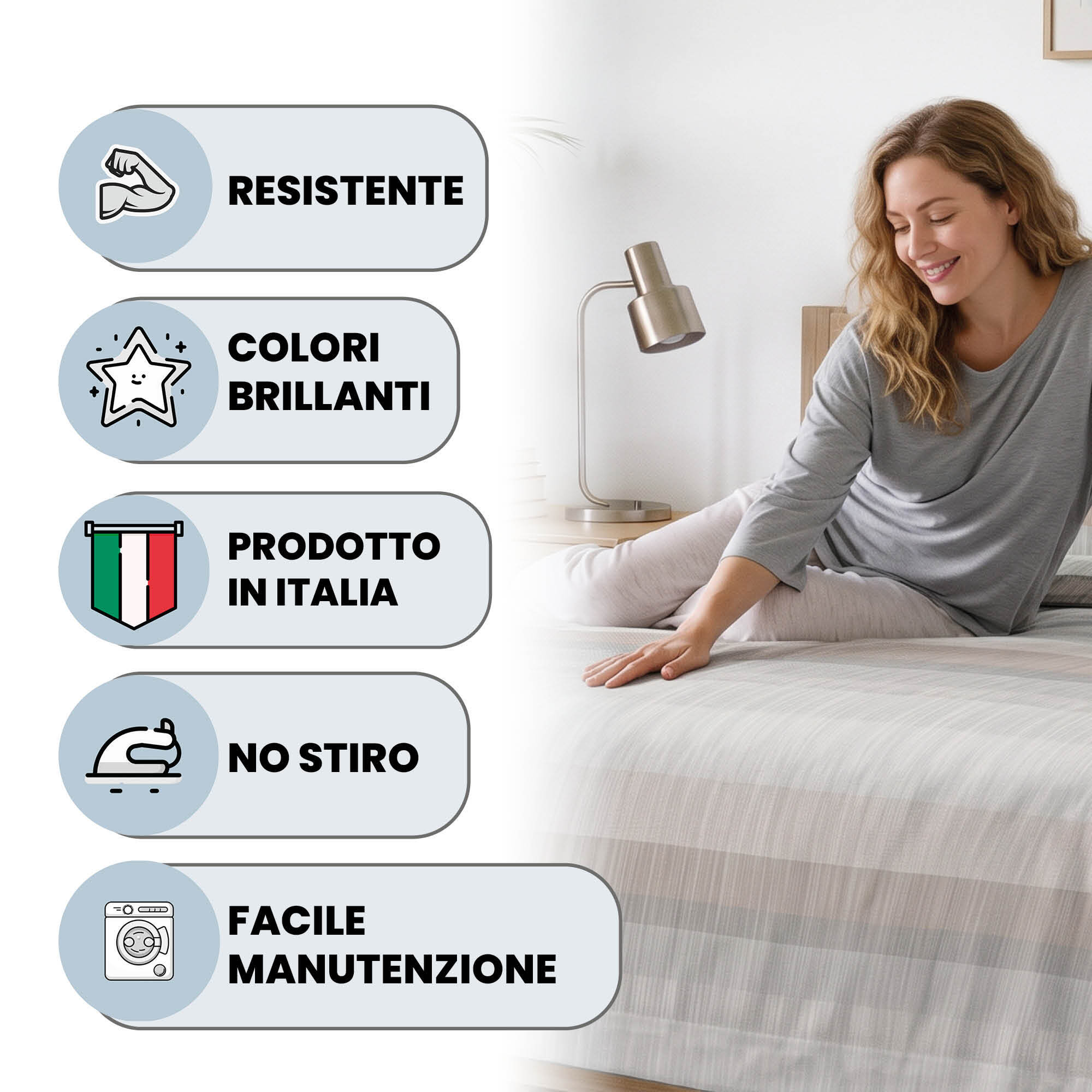 COMPLETO LETTO INFINITY - 100% Microfibra