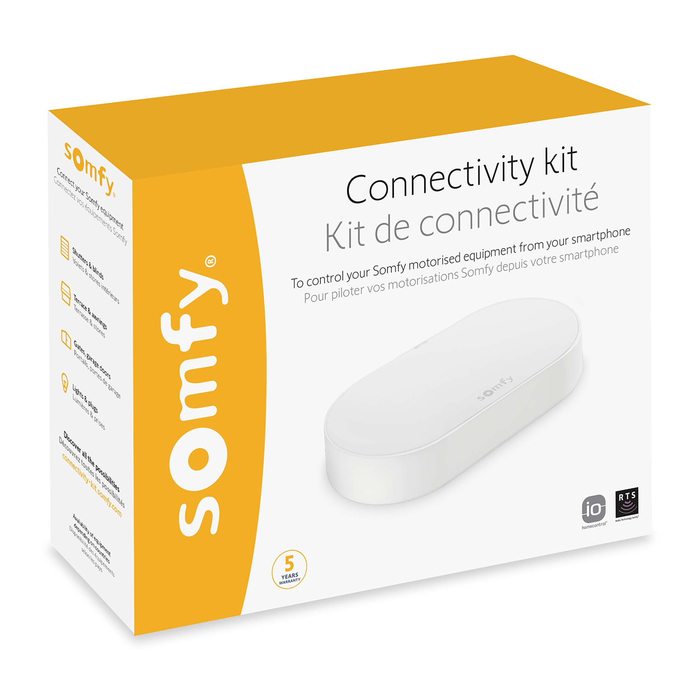 Kit de connectivité - Pilotez les moteurs et l'éclairage SOMFY par smartphone