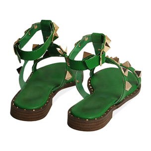 Sandalias jaula verdes