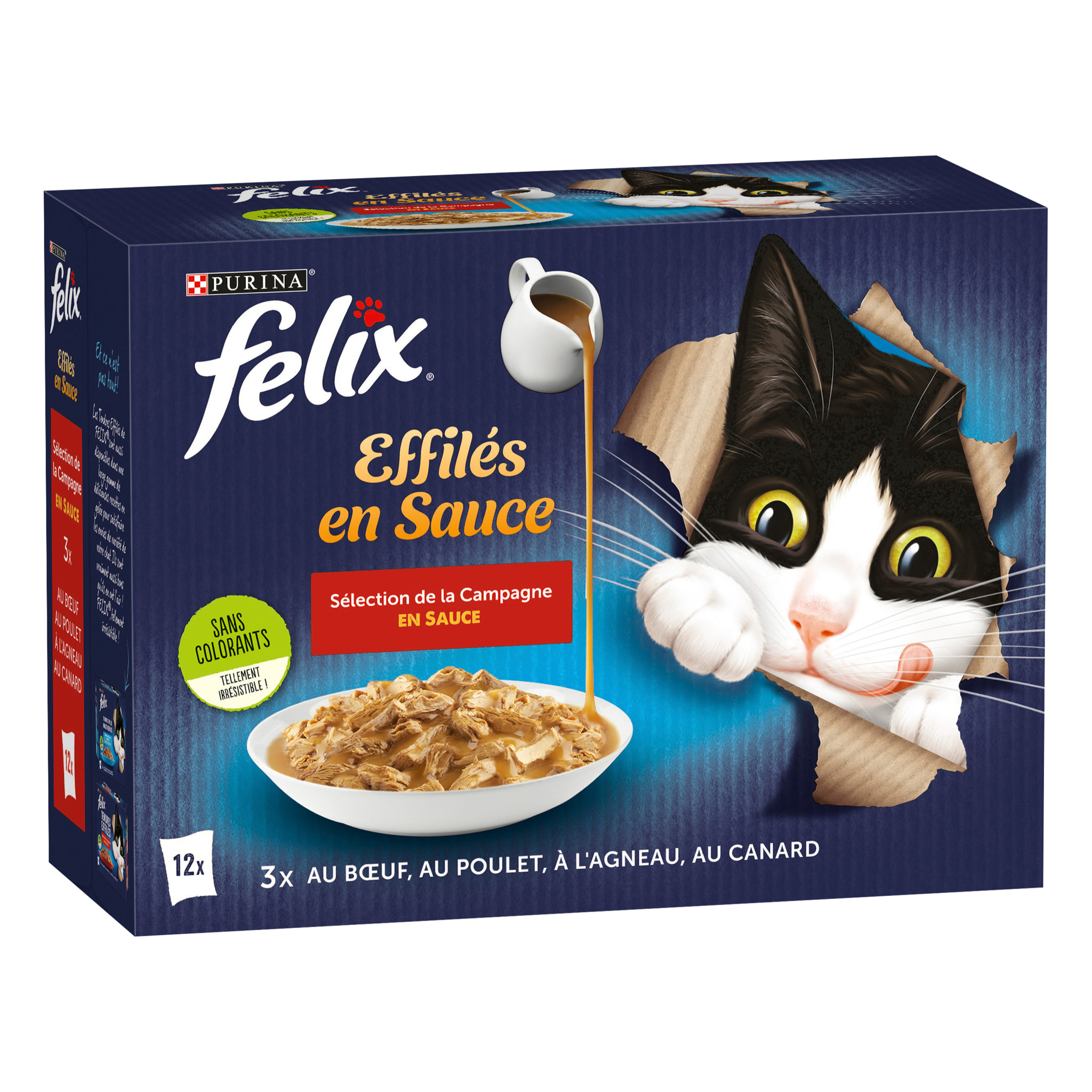 FELIX Tendres Effilés Encore plus de sauce Campagne 12x85g - Lot de 6