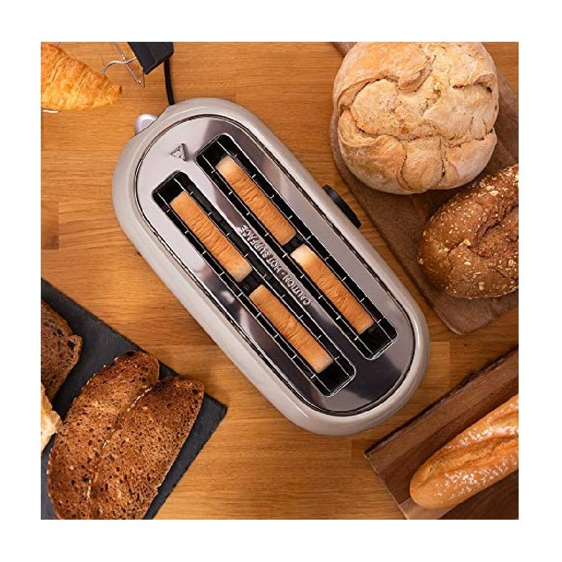 Cecotec Grille-pain vertical numérique ClassicToast 15000 Beige Extra Double