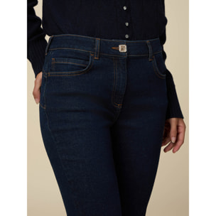 Oltre - Jeans skinny con dettagli gioiello - Blu